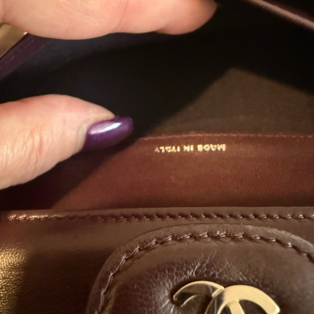 CHANEL Plum Purple Diamond Stitch Burgundy Flap Wallet - Vintage FULL INCLUSION - Picture 5 of 13